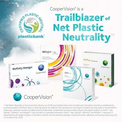 CooperVision is a trailblazer of net plastic neutrality.