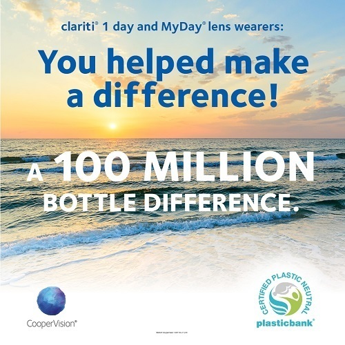clariti and Myday wearers helped make a 100 million bottle difference.