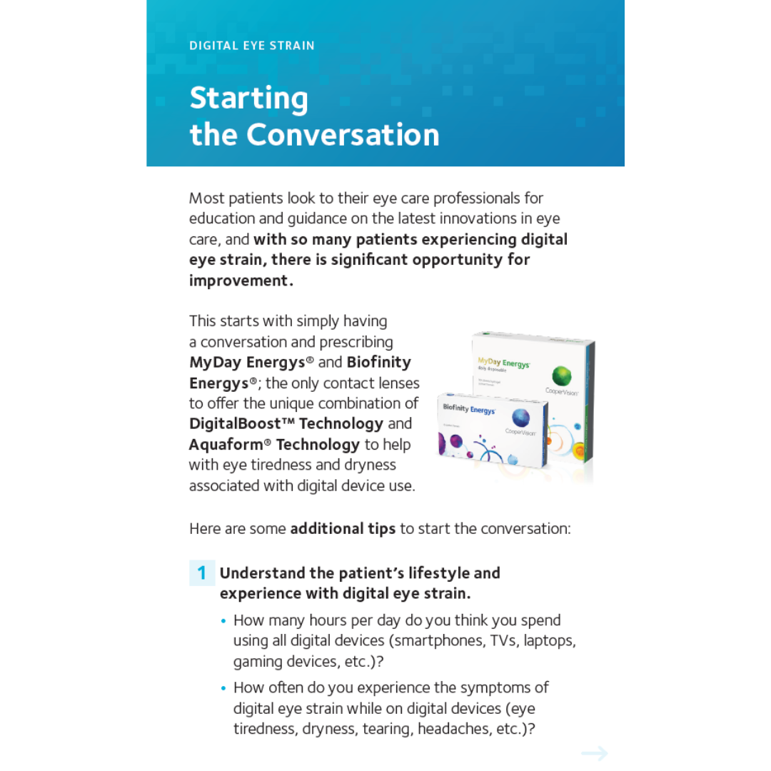 Digital Eye Strain Conversation Card