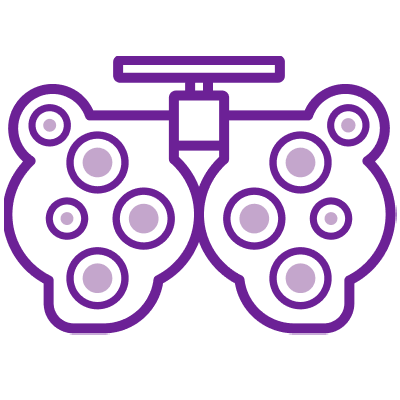 Icon of eye exam equipment
