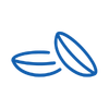 icon of two contact lenses in the color blue
