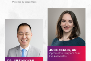 Image of Dr. Justin Kwan and Dr. Josie Ziegler for a podcast where they discuss myopia management.