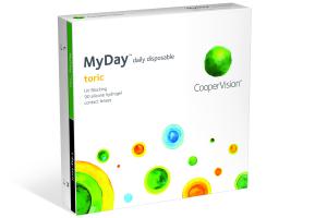 A box shot of CooperVision MyDay toric contact lenses.