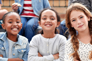 girls posing together