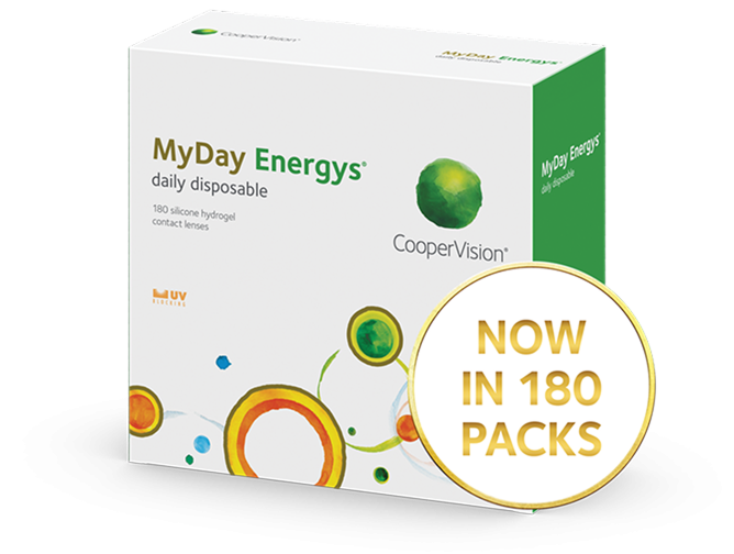 MyDay Energys&reg; box. Now in 180 packs