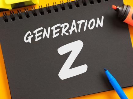 Picture of a chalkboard with the words Gen Z written on it