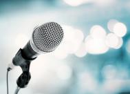 closeup of microphone