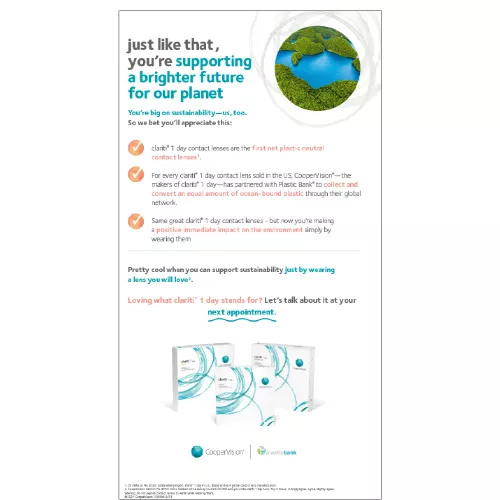 clariti® 1 day Net Plastic Neutrality Shared Sustainability Values Email